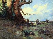 Antonio Parreiras Farm gate oil on canvas